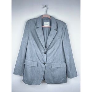 Everlane Oversized Blazer Light Gray Two Button Front Classic Minimal Size 4